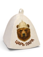 Шапка для бани и сауны «Царь пара», полиэфир, шерсть - Фото 2