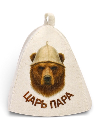 Шапка для бани и сауны «Царь пара», полиэфир, шерсть
