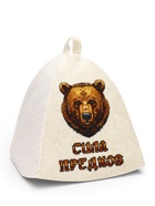 Шапка для бани и сауны «Сила предков», полиэфир, шерсть - фото 69482353