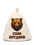 Шапка для бани и сауны «Сила предков», полиэфир, шерсть - фото 69482354