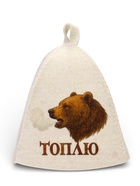 Шапка для бани и сауны «Топлю», полиэфир, шерсть  (артикул 10984943)  большой выбор товаров оптом и в розницу по низким ценам с доставкой