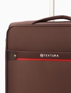 УЦЕНКА Чемодан на колёсах TEXTURA, 109 л, кодовый замок, текстильный, с увеличением, 47×30×78 см, 28", коричневый - Фото 3
