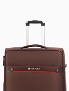 УЦЕНКА Чемодан на колёсах TEXTURA, 109 л, кодовый замок, текстильный, с увеличением, 47×30×78 см, 28", коричневый - Фото 4