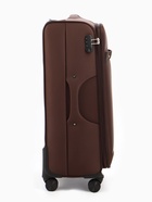 УЦЕНКА Чемодан на колёсах TEXTURA, 109 л, кодовый замок, текстильный, с увеличением, 47×30×78 см, 28", коричневый - Фото 7