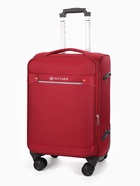 УЦЕНКА Чемодан на колёсах TEXTURA, 52 л, текстильный, кодовый замок, с увеличением, 36×25×58 см, 20", красный - Фото 2