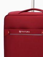 УЦЕНКА Чемодан на колёсах TEXTURA, 74 л, кодовый замок, с увеличением, 42×26×68 см, 24", красный - Фото 3