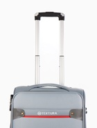 УЦЕНКА Чемодан на колёсах TEXTURA, 52 л, кодовый замок, текстильный, с увеличением, 36×25×58 см, 20", серый - Фото 4