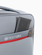 УЦЕНКА Чемодан на колёсах TEXTURA, 52 л, кодовый замок, текстильный, с увеличением, 36×25×58 см, 20", серый - Фото 10