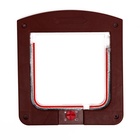 УЦЕНКА Дверь для животных с 4 режимами, проем 15×15.5 (общ. 22.5×20 см), тёмно-коричневая - Фото 2