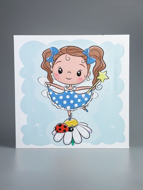 УЦЕНКА Картина- холст на подрамнике «Девочка на ромашке» 35×35 см 10989308