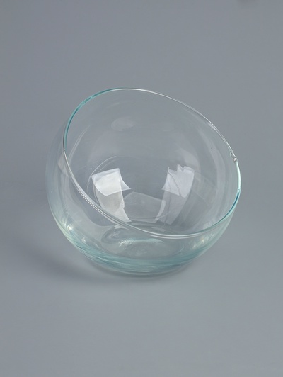 УЦЕНКА Ваза для цветов «Анабель» шаровая с косым резом, 800 мл, d=12 см, h=9.5 см, прозрачная