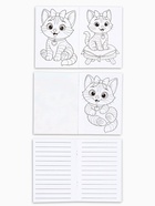 Подарочный набор, блокнот раскраска А6, 32 л., ручка пиши-стирай «Кошка» - Фото 4