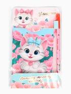Подарочный набор, блокнот раскраска А6, 32 л., ручка пиши-стирай «Кошка» - Фото 8