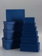 Набор подарочных коробок 10 в 1 «Синий», 30×19×12 - 12×6.5×4 см - фото 68979976