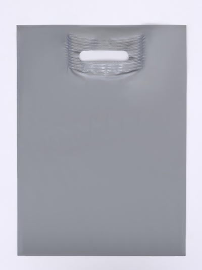 Пакет полиэтиленовый с вырубной ручкой, серебряный 30×40 см, 30 мкм