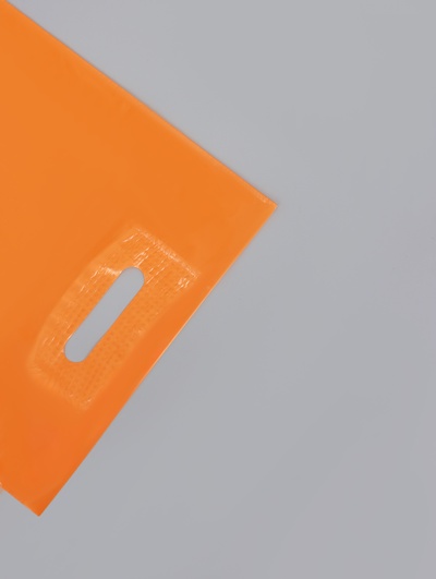 Пакет полиэтиленовый с вырубной ручкой, персиковый 30×40 см, 30 мкм