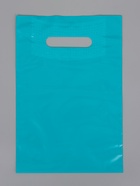 Пакет полиэтиленовый с вырубной ручкой, Бирюзовый 20-30 См, 60 мкм (комплект 50 шт) - фото 68979987