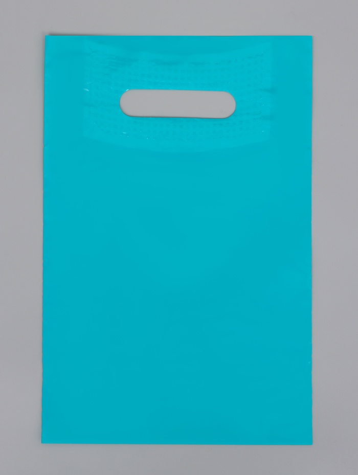 Пакет полиэтиленовый с вырубной ручкой, бирюзовый 20×30 см, 60 мкм - Фото 1