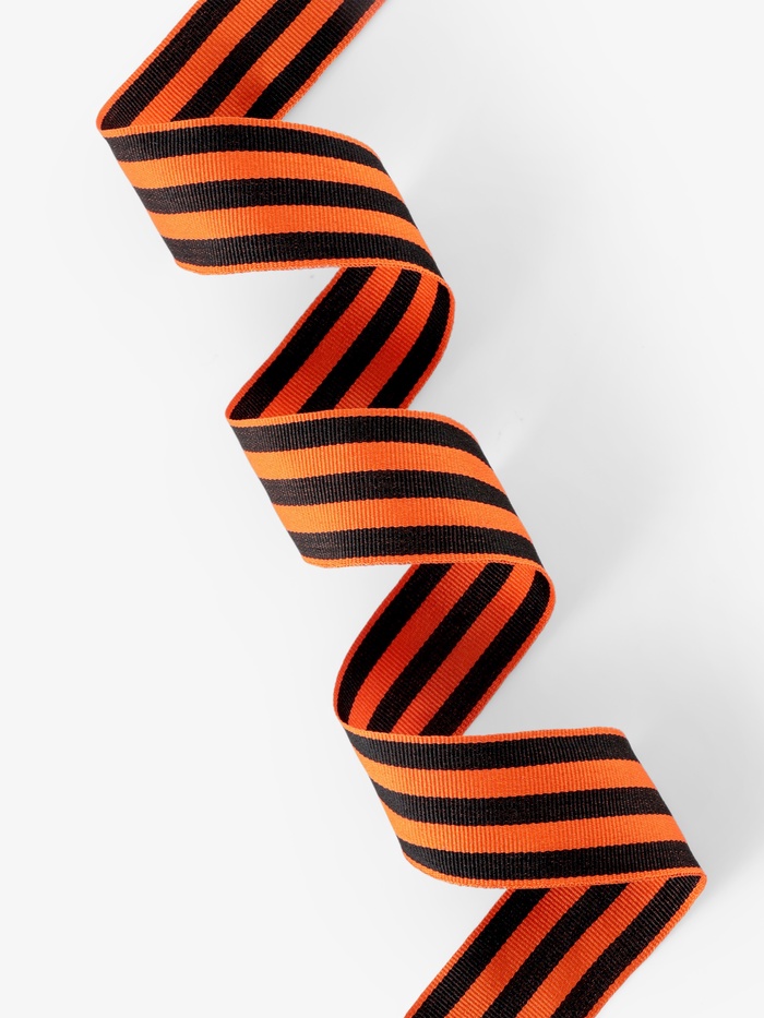 Лента репсовая георгиевская 35мм*10±0,5м ВБ