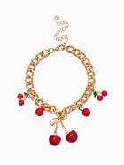 Браслет на цепи «Вишневый рай. Большая вишенка», красный в золоте  (артикул 10905785)  большой выбор товаров оптом и в розницу по низким ценам с доставкой