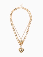 Кулон на цепочке «Сердечки», 2 яруса, цвет золото - Фото 2