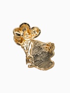 Брошь перламутровый «Лягушка с воздушными шариками», цветная в золоте - фото 68980013