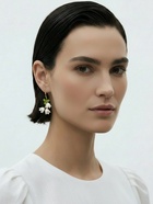 Серьги «Цветы Ландыша», бело-зелёные в золоте (комплект 2 шт) - фото 68980033