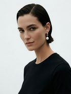 Серьги «Жемчуг Барокко», белые в серебре - фото 68980041