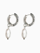 Серьги «Жемчуг Барокко», белые в серебре - фото 68980042