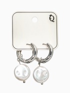 Серьги «Жемчуг Барокко», белые в серебре - фото 68980043