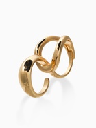 Кольцо на два пальца «Узел», металл, цвет золото, безразмерное - фото 68980044