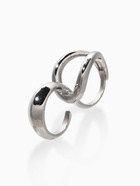 Кольцо на два пальца «Узел», металл, цвет серебро, безразмерное - фото 68980047