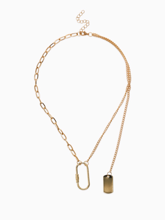 Цепь «Карабин», L=40 см, цвет золото - Фото 1