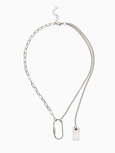 Цепь «Карабин», L=40 см, цвет серебро