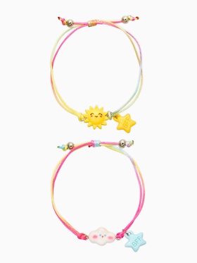 Браслеты детские парные «Выбражулька. Неразлучники. Солнце и Облако», разноцветный (комплект 2 шт)