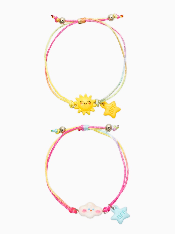 Браслеты детские парные «Выбражулька. Неразлучники. Солнце и Облако», разноцветный