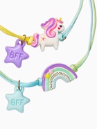 Браслеты детские парные «Выбражулька. Неразлучники. Радуга и Единорог», разноцветный (комплект 2 шт) - фото 68980117