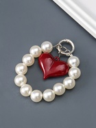 Брелок для ключей на карабине «Жемчужины и сердце», бусины d=1.6 см, сердце, 4.3×3.5 см 14 см  (артикул 10959732)  большой выбор товаров оптом и в розницу по низким ценам с доставкой