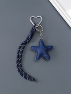 Брелок для ключей на кольце на карабине «Звезда», текстиль, джинс, с узлом, на сумку, рюкзак, 21×7.7×2 см - фото 68980135