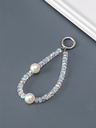 Брелок для ключей на карабине «Нить с двумя жемчужинами», бусины d=1.6 см, 11×1.6 см  (артикул 10959735)  большой выбор товаров оптом и в розницу по низким ценам с доставкой