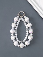 Брелок для ключей на карабине «Две нитки с жемчугом», бусины d=0.8 см и 1.6 см, 12.5×1.6 см  (артикул 10959738)  большой выбор товаров оптом и в розницу по низким ценам с доставкой