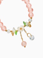 Браслет детский «Выбражулька. Цветок», 2 подвеса, розово-голубой в золоте - Фото 2