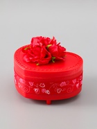 УЦЕНКА Шкатулка музыкальная механическая «Нежные розы» красная 12×13.5×10.5 см - Фото 3
