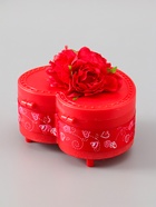 УЦЕНКА Шкатулка музыкальная механическая «Нежные розы» красная 12×13.5×10.5 см - Фото 5