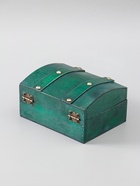 УЦЕНКА Шкатулка дерево сундучок «Алиенора» с заклёпками, выпуклая, зелёный 15×11.5×7.5 см - Фото 5