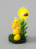 УЦЕНКА Сувенир пасхальный "Цыпа и цыпленок на лужайке с одуванчиком" 4,5х6х10,5 см 10989465
