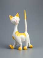 УЦЕНКА Сувенир дерево "Кошечка" с оранжевым 17х27х7 см 10989468