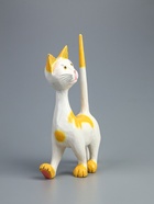 УЦЕНКА Сувенир дерево "Кошечка" с оранжевым 17х27х7 см 10989468