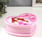 УЦЕНКА шкатулка музыкальная розовая с Принцессой 19х16х6 см - Фото 1