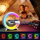 УЦЕНКА Портативная колонка- ночник G63, 15 Вт колонка, 15 W зарядка, 1800 мАч, подсветка, белая 1 10989485